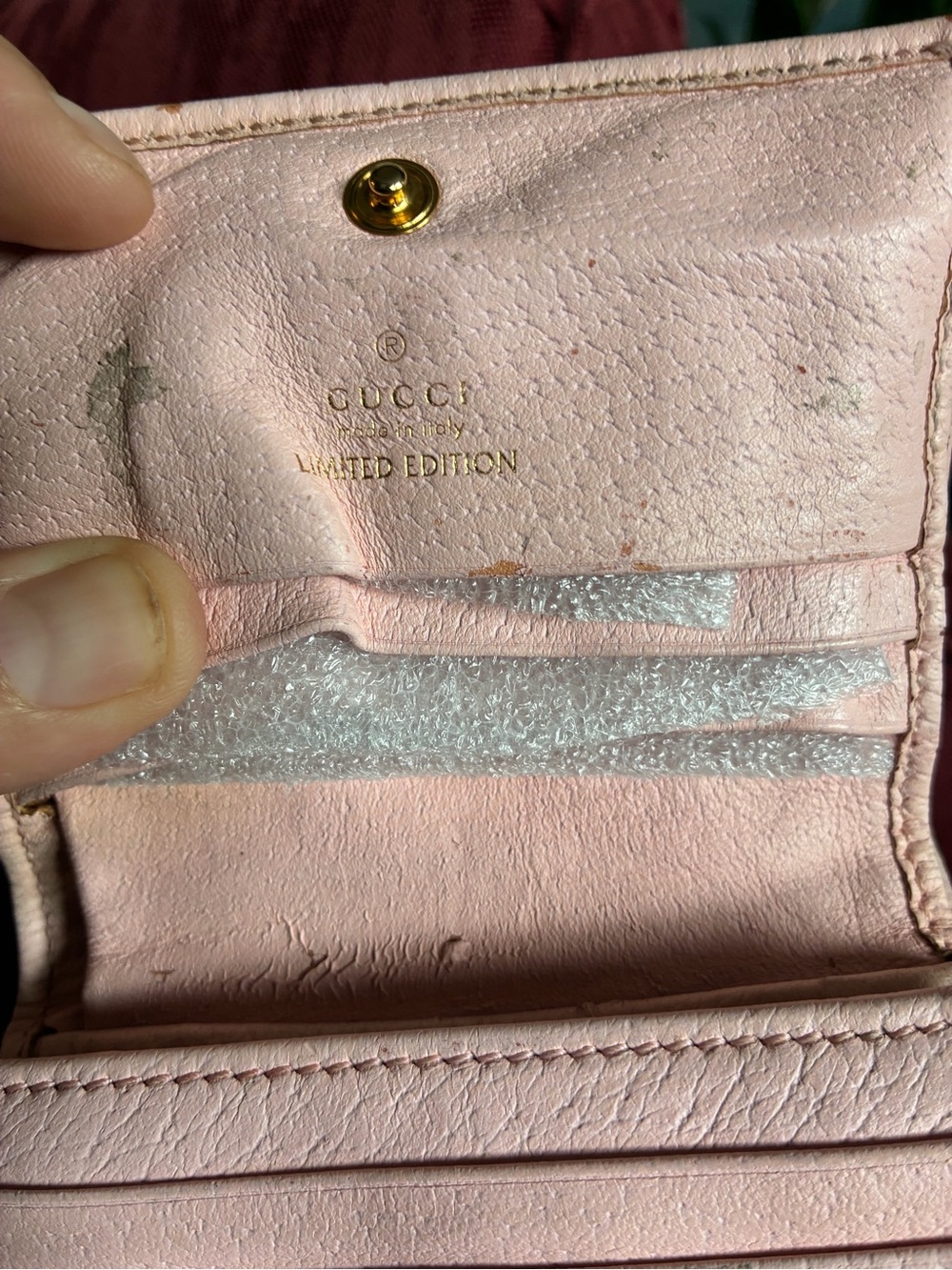 Gucci Floral GG Marmot Canvas Wallet in Pastel Pink and Multicolor - Picture 7 of 16